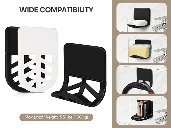headset hook, earphone holder, desk organizer, kitchen sponge holder, bathroom soap holder,