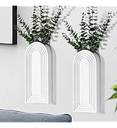 Dnnnii 2 Pack Modern Wall Wood Vase-Entryway Decor, Wood Wall Art, Hallway Decor-Modern Farmhouse...