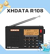 XHDATA R108 Portable Radio AM/FM/SW/LW/Airband Shortwave Receiver Battery Operated Radio with Goo...