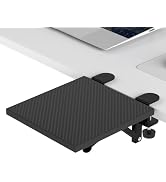 Sisyphy Ergonomics Desk Extender Tray, 9.5x9.1" Punch-Free Clamp on, Foldable Keyboard Drawer Tra...