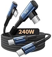 toocki USB C Cable [2Pack, 6.6ft] 240W Fast Charging Type C Cord, Nylon Braided USB 2.0 Cable for...
