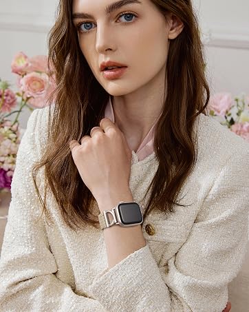 Minyee C-Shape Metal Magnetic Braided Band for Apple Watch