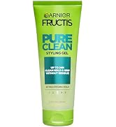 Garnier Fructis Pure Clean Styling Hair Gel, Extra Strong Hold for Up to 24HRs, Non-Flaking, Non-...