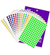 PARLAIM 2400PCS Colored Dot Stickers 1/2