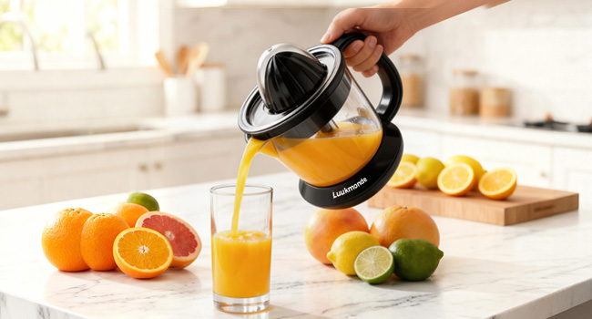 BPA-Free Citrus Juicer Food Grade Electric Orange Squeezer Healthy Fruit Press Safe Home
