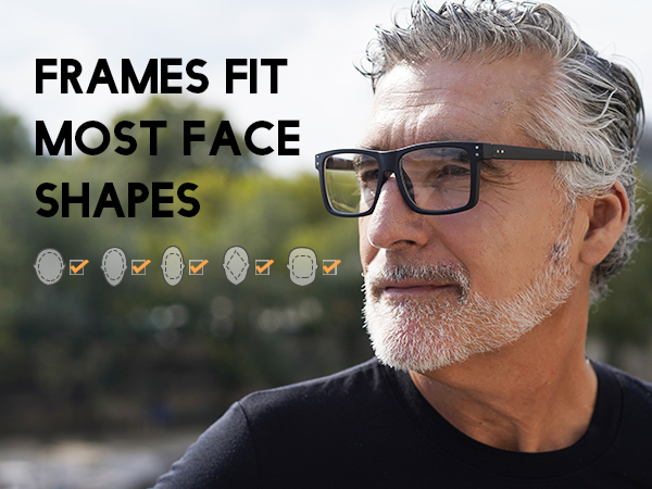 frames fit most face shapes