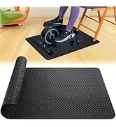 TOBWOLF Upgraded Double-Sided Non-Slip Workout Mat for Under Desk Elliptical, Exercise Mat for El...
