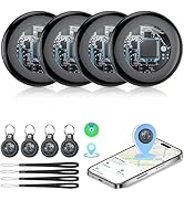 2026 New [Apple MFi Certified] Air Tracker Tags-4 Pack (iOS Only), Tukio Bluetooth Tracker for Ap...