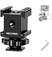 Mechrig Triple Cold Shoe Mount Cold Shoe Adapter, Aluminum Camera Hot Shoe Extension Bracket with...