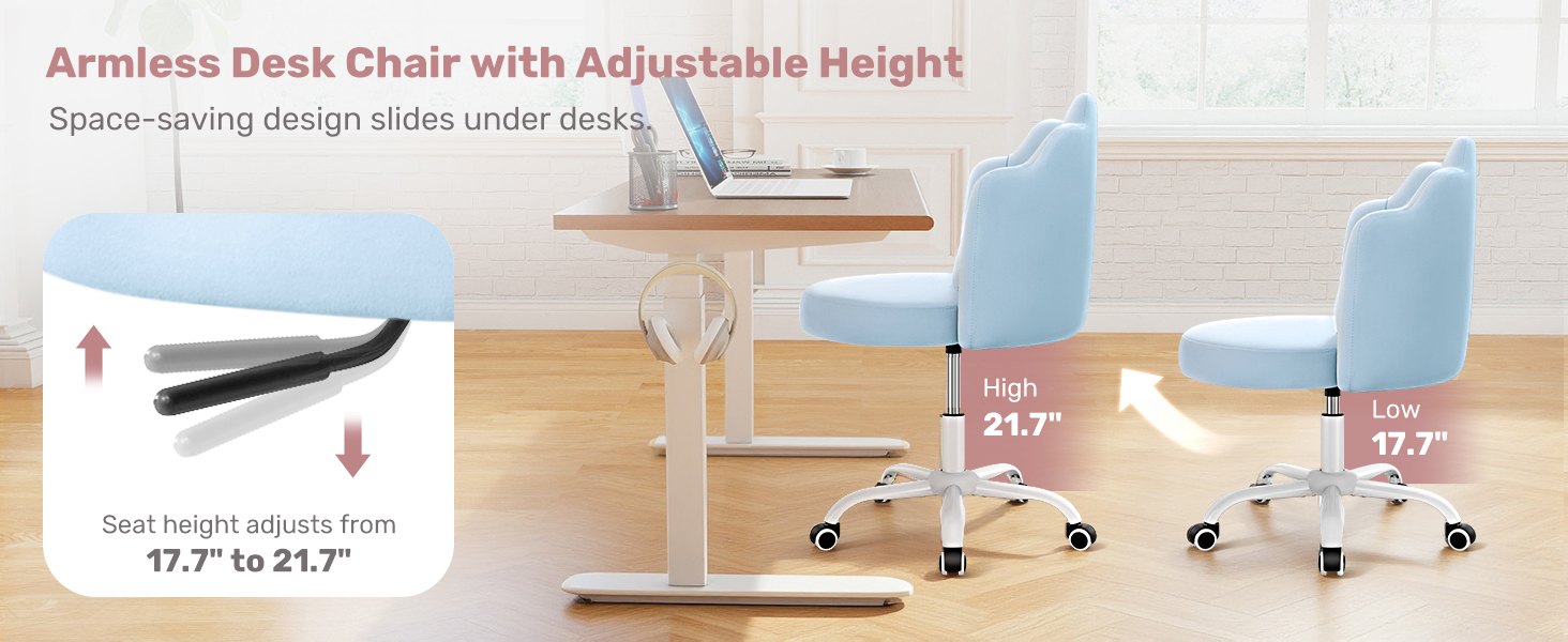 vanity chair adjustable height, swivel vanity chair, sillas para vanity, girls desk chair