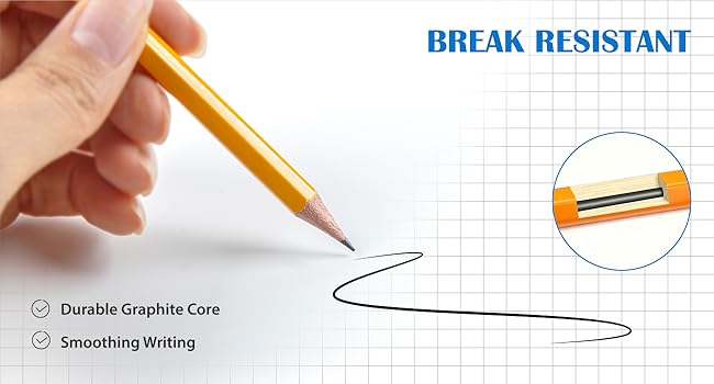 Sharpens cleanly without splintering; lead won&amp;#39;t snap in any standard manual or electric sharpener