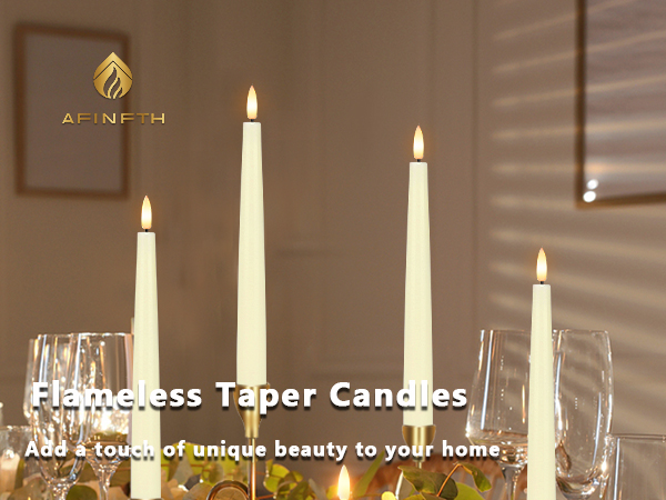 flameless taper candles