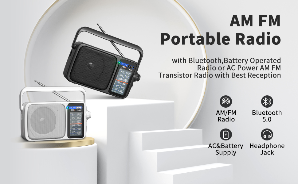 Portable am fm radio