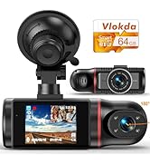 Dual Dash Cam Front and Inside, FHD Dashcams for Cars with 64GB Card Dash Camera for Cars, 1080P ...