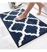 OLANLY Bathroom Rugs, Soft and Absorbent Microfiber Bath Rugs, Non-Slip Shaggy Shower Carpet, Mac...