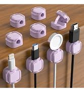 COOCAT Glitter Magnetic Cable Clips, 2027 Cute Sparkly Charger Cord Holder | Under Desk Cable Man...
