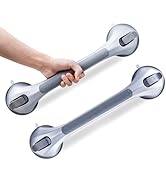 LEVERLOC Shower Grab Bars 2 Pack, Suction Grab Bar Easy to Install Shower Handle for Bathroom Rem...