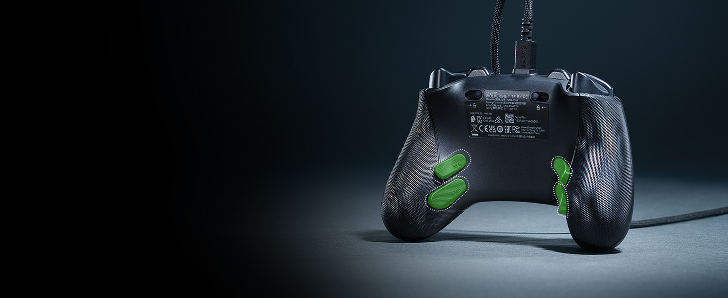 Mouse-like actuation with 4 built-in back buttons &amp;amp; 2 claw bumpers for fast, precise control.