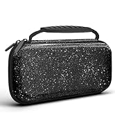 homicozy Glitter Carrying Case Compatible with Nintendo Switch OLED &amp; Switch Console,Black Protec...