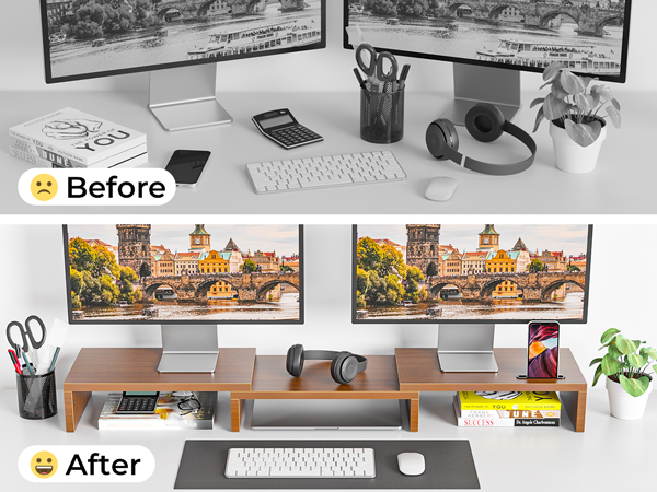 Dual Monitor Stand Riser