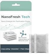 Homptor Unscented Odor Eliminator Pouches (8-Pack) - Deodorizer Inserts Compatible with Diaper Ge...
