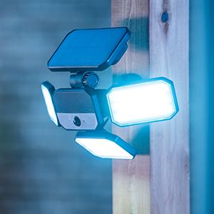 garden lights with light panels that can be oriented to certain angles