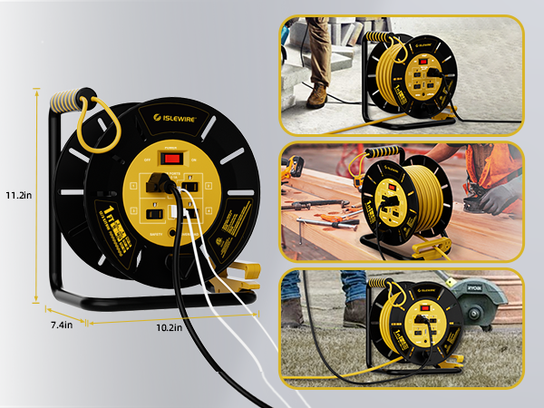heavy duty extension cord reel