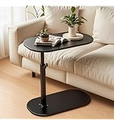 NCONCO C Shaped End Table for Couch, C Shaped Table with Adjustable Height 360° Swivel C Shaped S...