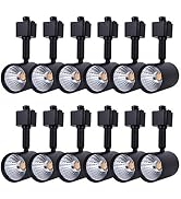 mirrea 12 Pack LED Track Lighting Heads Compatible with Single Circuit H Type Track Lighting Rail...