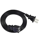 6FT Polarized 2Prong Extension Cord - Black Replacement US AC Two Prong Male to Female Short Low ...