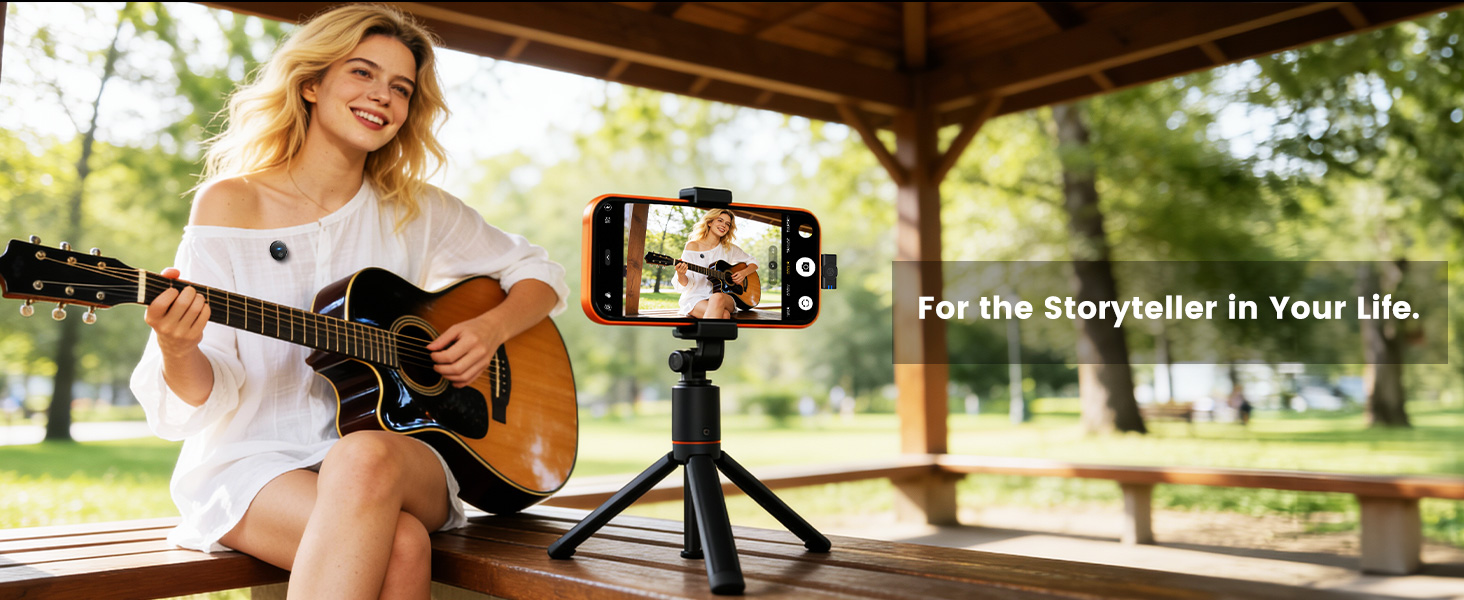 wireless mini lavalier microphone with charging case