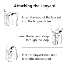 Attaching the lanyard