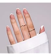 MelodySusie Press-On Nails Short Square White French Tips, long-lasting &amp; glossy finish. Reusable...