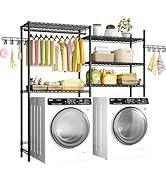 Ulif U5 Over the Washer and Dryer Storage Shelf, Laundry Room Space Saver Bathroom Storage and Or...