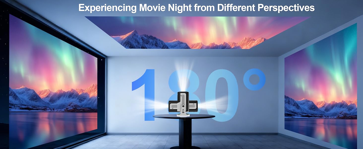 180° Rotatable mini projector