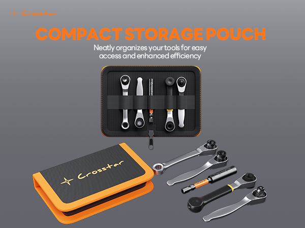 Crosstar 5-Piece Mini Ratchet Wrench Set