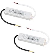 HHTUN 2024 DC12V 24W Power Supply Driver IP67Waterproof 100-265VAC to 12V DC Suitable for Various...