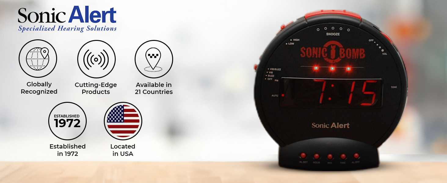 best alarm clock for heavy sleepers, sonic boom alarm clock, world's loudest alarm clock