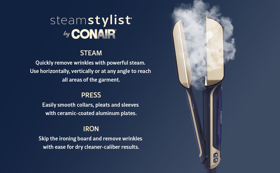 Press Iron &amp;amp; Steamer - Great for Home, Office, or Travel. Perfect for Quick Wrinkle Removal