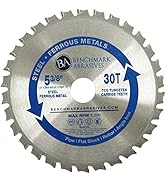 Benchmark Abrasives 5-3/8" 30 Tooth Tungsten Carbide Tips Saw Blade for Thin Steel and Ferrous Me...