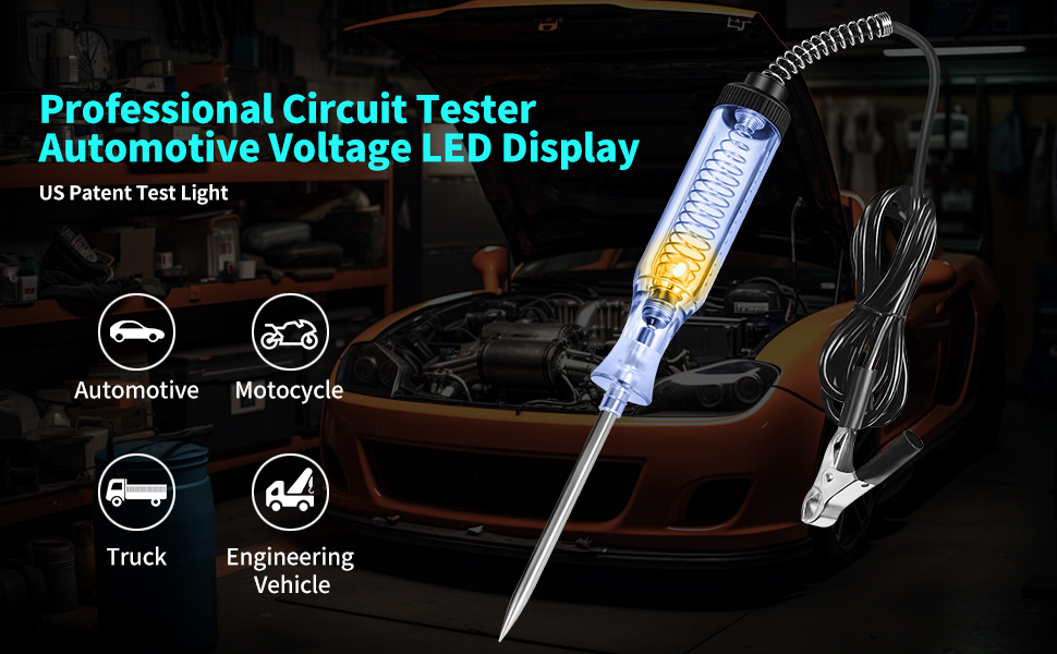 test light fuse reader fuse checker dc voltage detector 