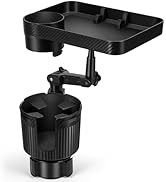 Kincown Car Cup Holder Tray, Car Food Tray for Eating with Phone Holder, Large Car Cup Holder Exp...