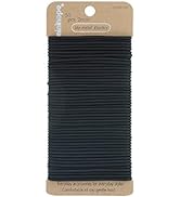Minihope no-metal girls elastic hair ties, women's black elastics, 2mm Hair elastics 50 Count