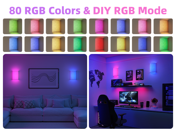 RGB wall sconce