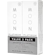 MOON Platinum Advanced Whitening Stain Removal Toothpaste, Fluoride, Cavity Protection, Fresh Min...
