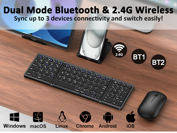 foldable keyboard and mouse