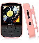 Yoton MP3 Player with Bluetooth 5.2, Expandable to 64GB, HiFi-Music, Mini Size, with Sports Clip,...