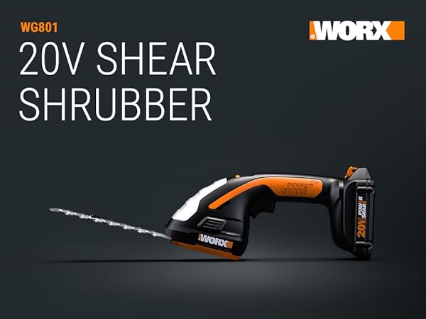 worx 20V powershare shear shrubber; cordless shrubber; worx 20V cordless power share shear shrub