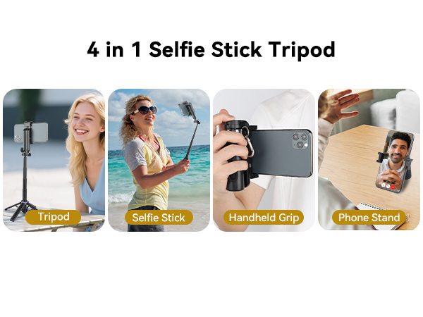 UTEBIT 18" Selfie Stick with Wireless Remote