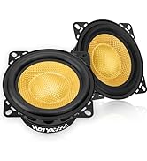 WDiYA 4 Inch Car Speakers 300W Peak Power, 4 Ohm, Glass Fiber Cone for Deep Bass &amp; Clear Mids – H...